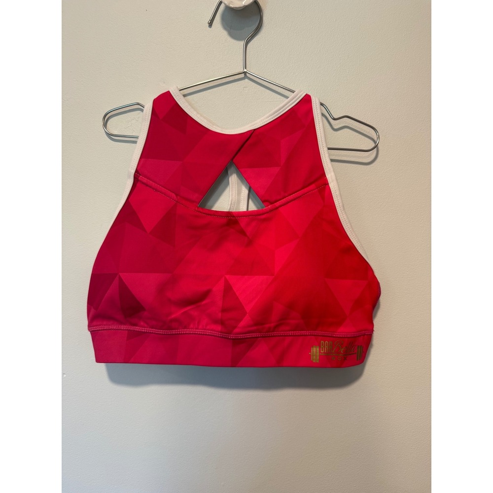 Chestee Q Limited Edition Breast Cancer Awareness Sports Bra Pink Large Barbella